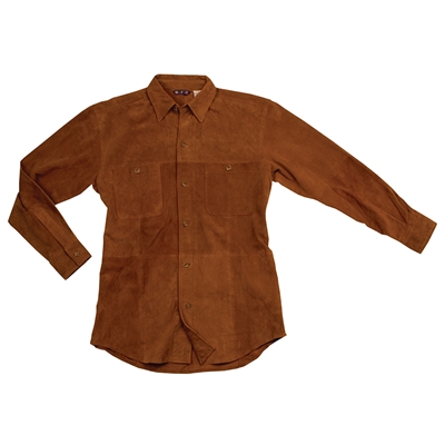 The Crockett Italian Goat Suede Leather Shirt 